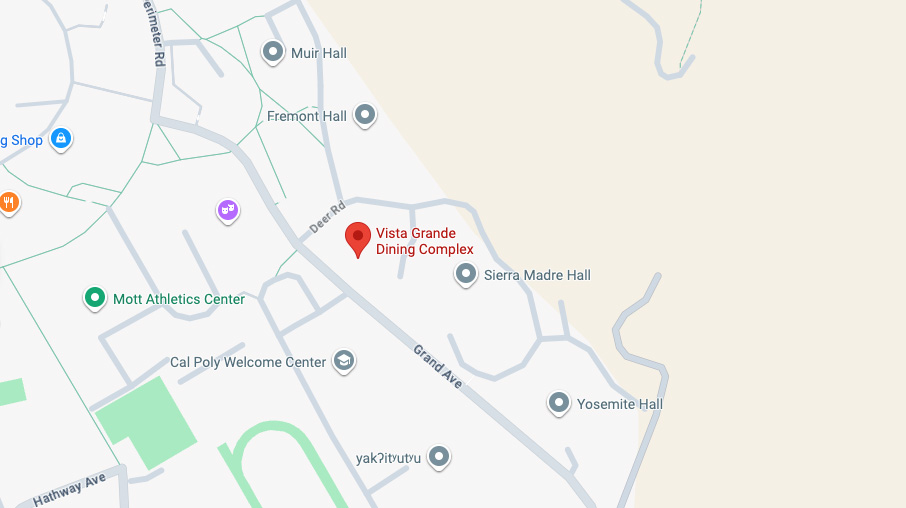 Map of Vista Grande dining complex